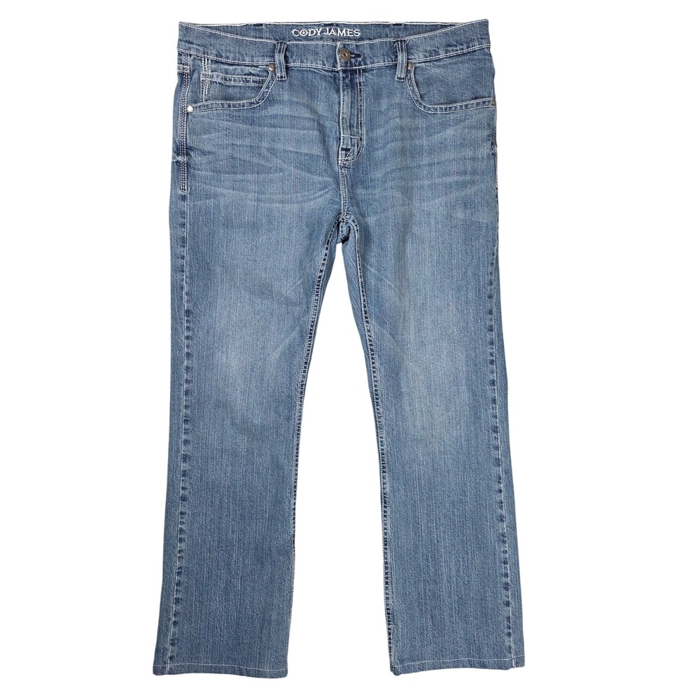 Cody‎ James Straight Leg Stretch Jeans Mens 38x30 Light Western GOOD Workwear